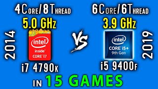 i7 4790k vs i5 9400f Test in 15 Games or i5 9400f vs i7 4770k OC [upl. by Delano]