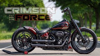 Thunderbike Crimson Force  customized HarleyDavidson Softail Fat Boy 2023 [upl. by Rennat]