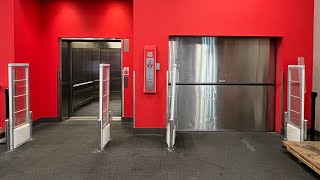 Two MEI Elevators at Target in St Louis with an ELEVATOR RACE [upl. by Carolina]