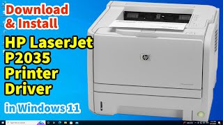 How to Download amp Install HP LaserJet P2035 Printer Driver in Windows 10 [upl. by Kirchner385]