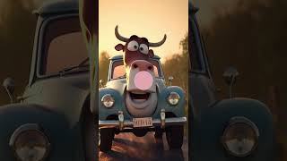 Cow Animal song for kids  cartoon video shorts [upl. by Soelch]