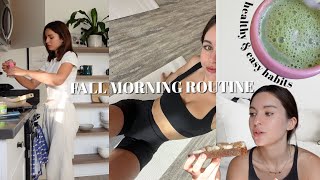 FALL MORNING ROUTINE  cozy amp productive healthy morning habits activewear haul amp healthy baking [upl. by Annehcu938]