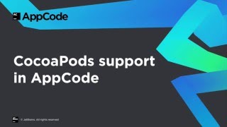 CocoaPods support in AppCode [upl. by Aizitel34]