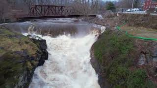 Yantic Falls Flooding  Norwich CT  11024 [upl. by Annaeg]