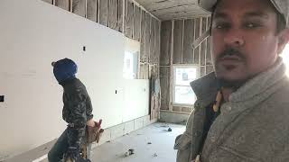 Our Drywall Installers Method At Westhampton Ma Timelapse 1 drywall [upl. by Dorr]