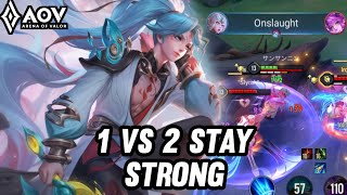 AOV  ALLAIN GAMEPLAY  1 VS 2 STAY STRONG  ARENA OF VALOR LIÊNQUÂNMOBILE ROV [upl. by Euqinimod807]