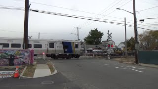 Unique Pedestrian Signal LIRR M9 to Grand Central  Franklin Pl Railroad Crossing  Woodmere NY [upl. by Edora]