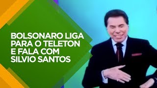 BOLSONARO LIGA PARA O TELETON E FALA COM SILVIO SANTOS [upl. by Harbard705]