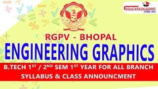 Syllabus  Engineering Graphics  Engineering Drawing ED RGPV BTech 1st Year 1st Sem Syllabus [upl. by Ayam]