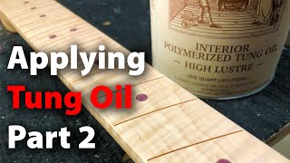 Making A Six String Multi Scale Guitar Applying A Tung Oil Finish Part 2 [upl. by Merrick391]