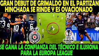 GRAN DEBUT DE JOAO GRIMALDO EN EL PARTIZÁN HINCHADA SE RINDE Y ES OVACIONADO [upl. by Narad]