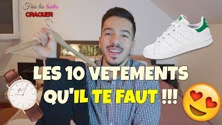 TOP 10 VÊTEMENTS basiques INDISPENSABLES  Tuto stylemode HOMME [upl. by Harlan]