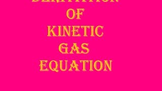 kinetic gas equation in Hindi [upl. by Salocin]