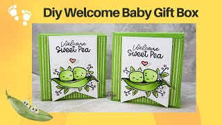 DIY Welcome Baby Chocolate Gift Box Tutorial [upl. by Oberheim]