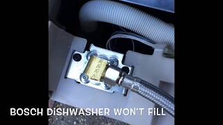 ✨ Bosch Dishwasher Wont Fill  Fill Valve Replacement ✨ [upl. by Aiasi]