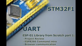 036  STM32F1 USART ESP01 library from scratch part1 ESP8266 AT Command amp browser communication [upl. by Nyrak]