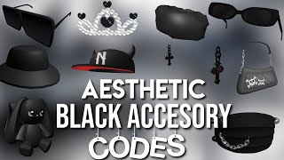 20 Aesthetic Black Accessory Codes amp Links  Roblox Accessories IDs [upl. by Tews]