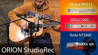 Rode NT2000 AKG C1000 Oktava MK012 Mic test on acoustic guitar Cardioid [upl. by Llebana759]