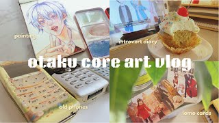 nostalgic 2000s art vlog ✮⋆˙𖦹 paint tokyo debunker old phones watch animes [upl. by Nalak]