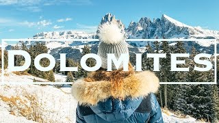 Beautiful Italian DOLOMITES in winter 2018  Dolomites skiing [upl. by Amak]