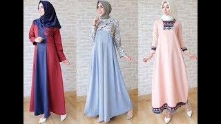 TREND MODEL BAJU MUSLIM LEBARAN  BUSANA GAMIS TERBARU 2019 [upl. by Atinrahs865]