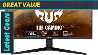 ASUS VG34VQL1B 35 Gaming Monitor Review  165Hz WQHD FreeSync Premium DisplayHDR 400 [upl. by Latterll742]