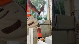 External cornerblocklaying bricklayers teamworkmakesthedreamwork shortvideo cfking 🧱🧱🧱👷 [upl. by Amabelle]