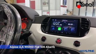 Alpine iLXW690D su Fiat 500 Abarth  autoradio CarPlay [upl. by Other293]