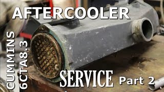 Marine Cummins 6CTA83 Aftercooler Servicing Part 2 [upl. by Anoerb989]