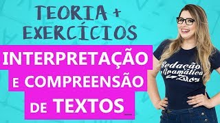 INTERPRETAÇÃO E COMPREENSÃO DE TEXTOS  com EXERCÍCIOS  Profa Pamba [upl. by Riella]