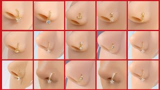 2024 latest gold nose pin and nose ring designsnose pin designsnose ring design nosering [upl. by Whitver]