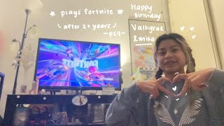 valkyrae amp mika day bday countdown stream bts emotes fortnite kpop fan plays fortnite day 331 [upl. by Jenette]