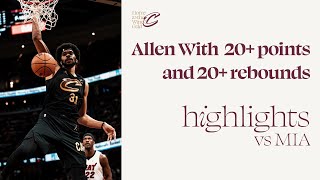 Jarrett Allen Highlights  Cavs vs Heat  3202024 [upl. by Souvaine49]