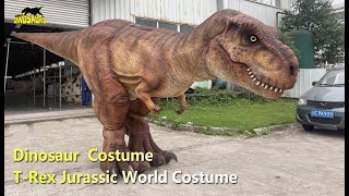 Lifelike TRex Jurassic World Costume  Dinosaur Costume [upl. by Atniuqal]