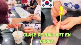 NAIL ART en Corea2 da claseTECNICA con AGUAACADEMIA de BELLEZA en Corea del Sur [upl. by Derby812]