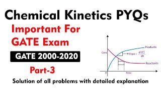 Chemical Kinetics GATE Solved PYQs  Part3  GATE 2021 Exam  Anup Sir [upl. by Yeldar]