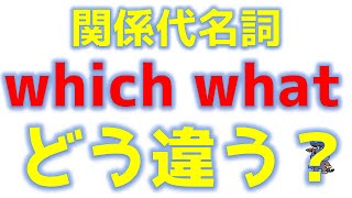 関係代名詞whichとwhatの違い【英文法ワンポイント解説】 [upl. by Isabea]