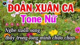 Karaoke Đoản Xuân Ca Tone Nữ  Sol Trưởng  Nhạc Xuân Mới Nhất [upl. by Halludba]