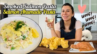 SMOKED SALMON PASTA explicado en 5 minutos  PASTA CON SALMÓN AHUMADO [upl. by Carlota]