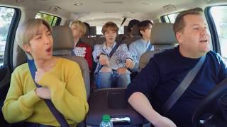 BTS sings ON with James Corden in Carpool Karaoke [upl. by Ydualc]