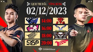 BHD vs HKA l BAC vs FW l VGM vs BRO l SGP vs TLN  VÒNG BẢNG AIC 2023  NGÀY 0212 [upl. by Nylecoj]