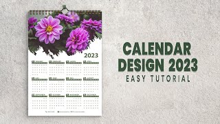 Calendar Design 2023  How to create Calendar in Illustrator Tutorial [upl. by Alac]