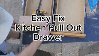 Easy Fix with Limited Tools Fix Broken Kitchen Pull Out Drawers [upl. by Saidel]