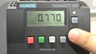 Siemens SINAMICS V20 Comissionamento Rápido [upl. by Ready]