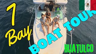 Things to do in Huatulco Mexico  7 bay tour [upl. by Pentha]