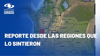 Temblor en Colombia así lo registró Noticias Caracol [upl. by Iphagenia]