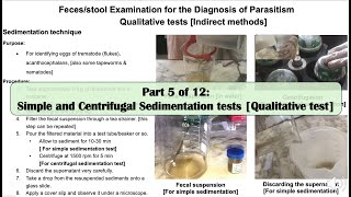 Part 5 Sedimentation test of faces or stool for the diagnosis of parasitism [upl. by Ahsieki]