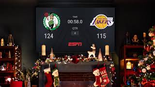 Boston Celtics  Los Angeles Lakers NBAXmas on ESPN live scoreboard [upl. by Garzon256]