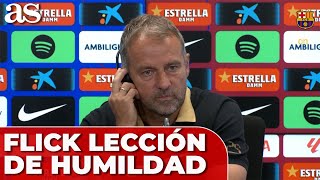 La LECCIÓN de HUMILDAD de HANSI FLICK cuando le dicen que es LA GRAN ESTRELLA de LA LIGA [upl. by Nohj]