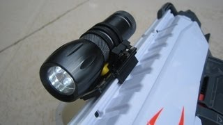 TUTORIAL How to Make a Nerf Flashlight Attachment  Guide [upl. by Edmanda]